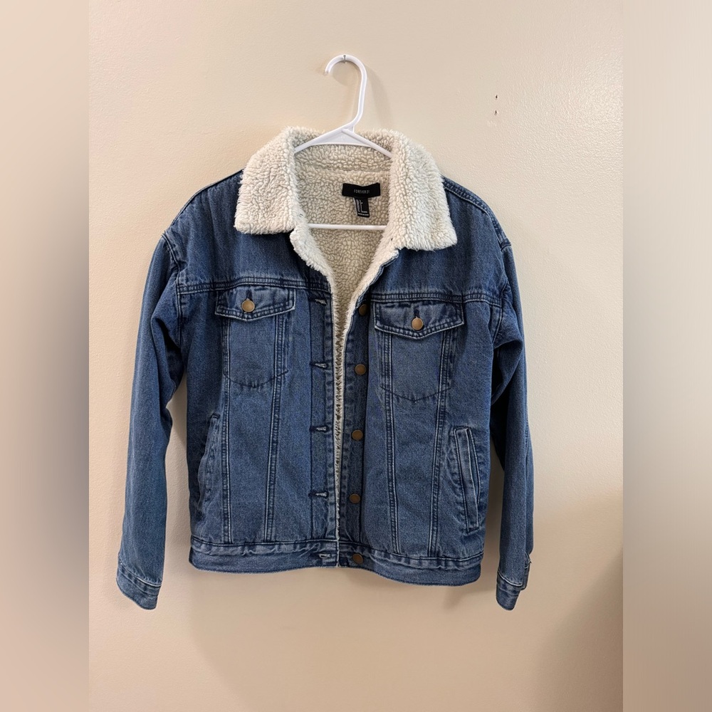 Forever21 Fur Lined Denim jacket